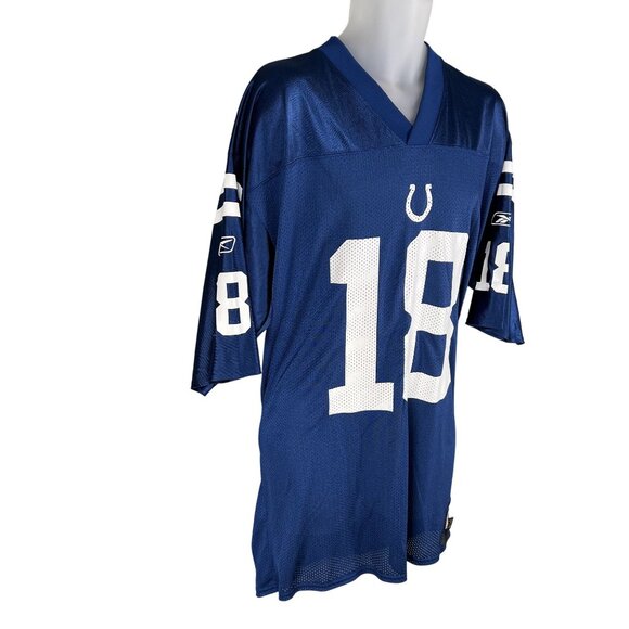 Reebok NFL Indianapolis Colts #18 Peyton Manning Mens L On Field Home Jersey - Picture 5 of 15